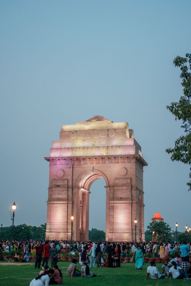 India Gate in New Delhi during evening light