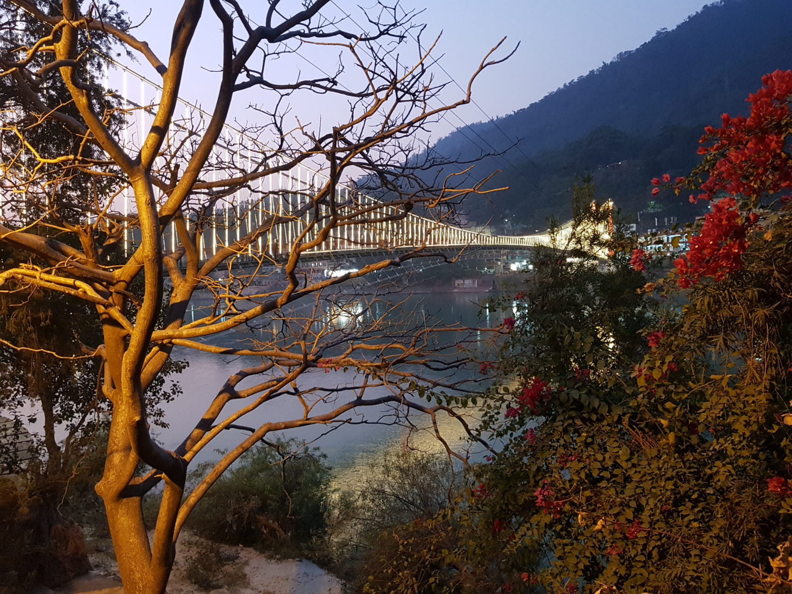 View of Ram Jhula In Evening