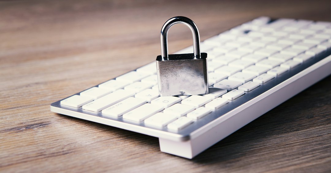 Padlock on a computer keyboard representing digital privacy