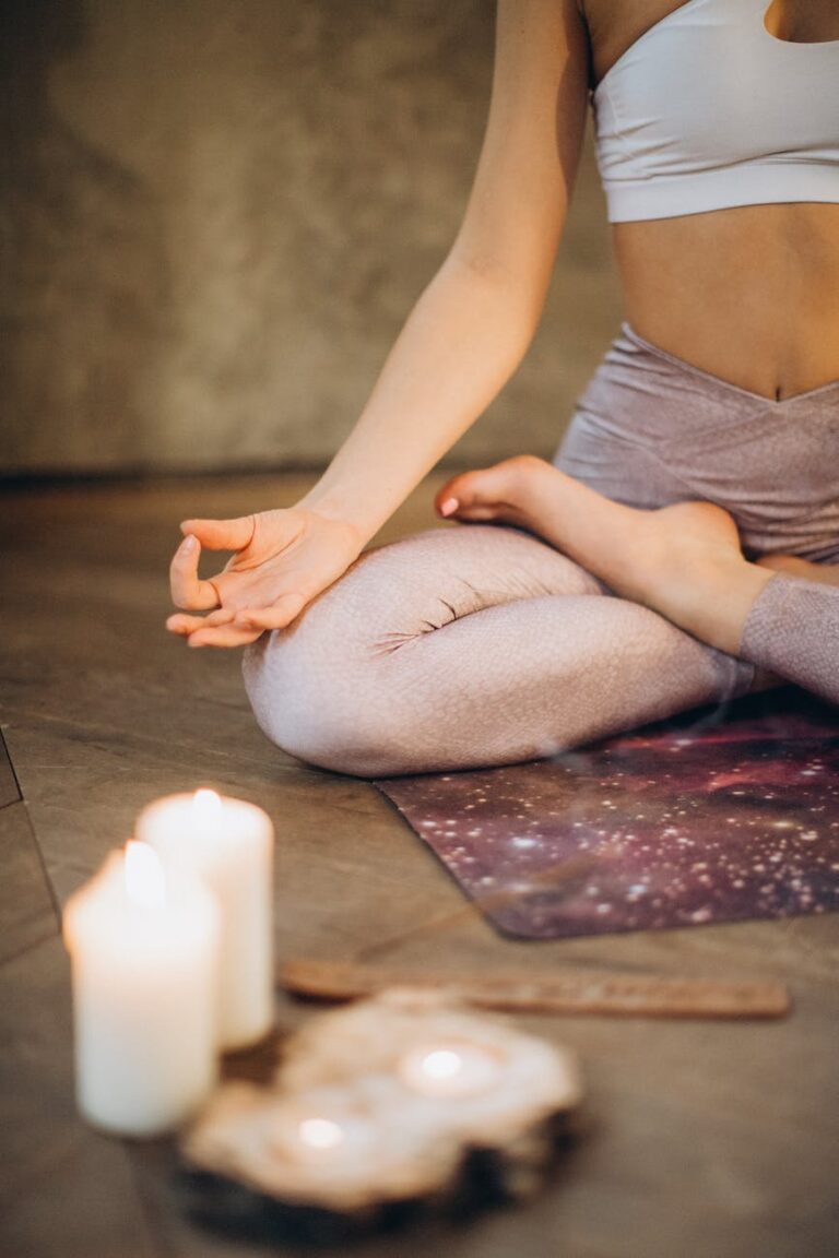 Yoga : Be Your Own Super Hero 1 meditating with candles and incense