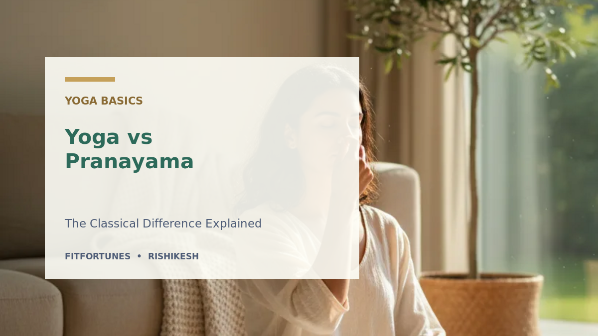 Difference Between Yoga and Pranayama: Classical and Practical View