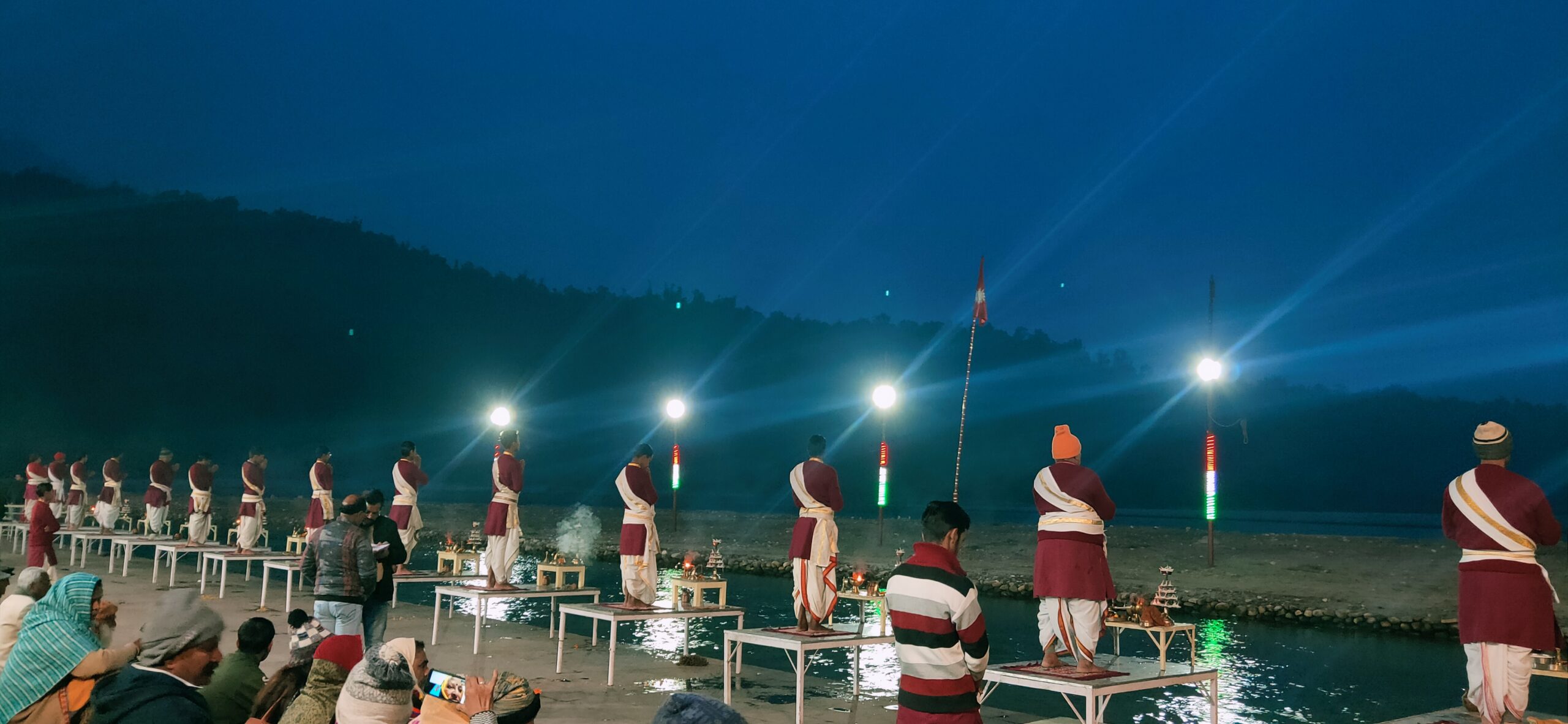 Ganga Aarti at Triveni Ghat in Rishikesh