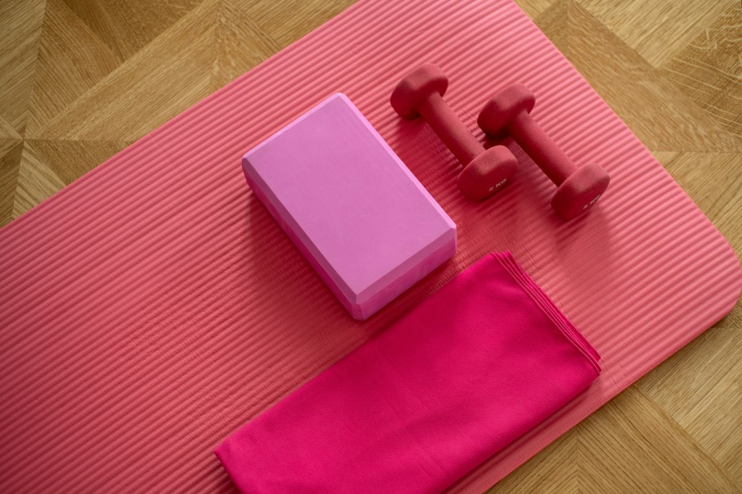 Yoga mat and simple home exercise equipment