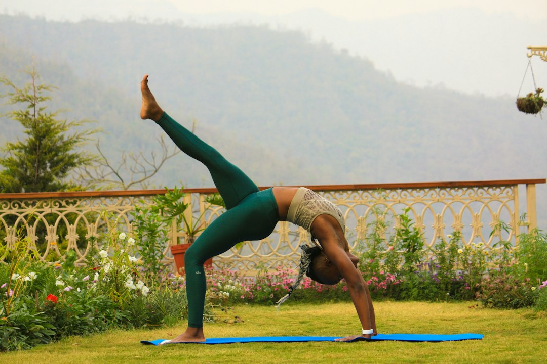 Yoga practitioner during teacher training in India
