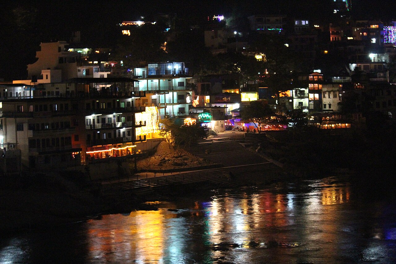 Ganga ghat in Rishikesh in the morning
