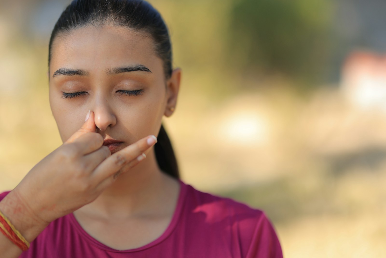 200 Hour Yoga Teacher Training in India–A Life-Changing Journey 3 Student practising pranayama during yoga study